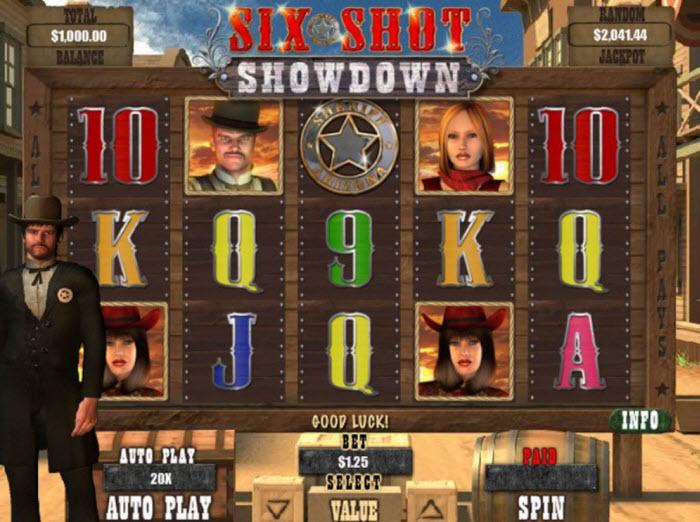 Six Shot Showdown Slot Machine